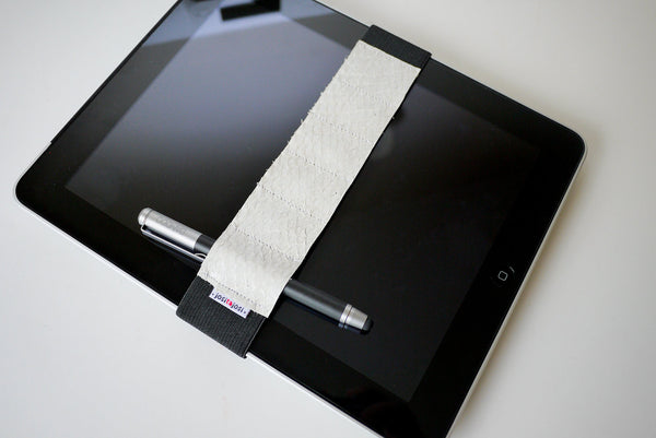 iPad Bandolier - White Fish Leather from Iceland